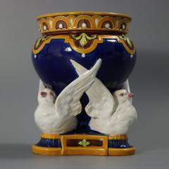 Minton Majolica Fantail Pigeon Vase - 4414016