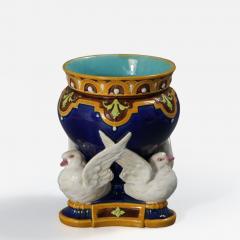 Minton Majolica Fantail Pigeon Vase - 4414134