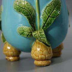 Minton Majolica Floral Vase with Bulb Feet - 4478945
