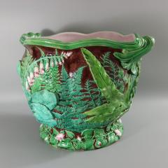 Minton Majolica Foxglove and Ferns Jardiniere - 3120450