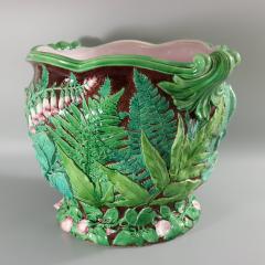 Minton Majolica Foxglove and Ferns Jardiniere - 3120454
