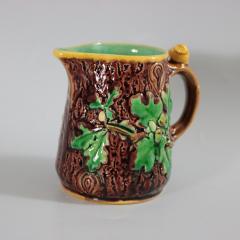 Minton Majolica Oak Jug Pitcher with Snail Handle - 2244826