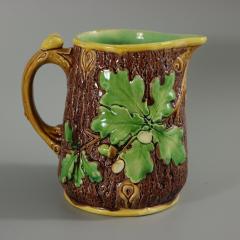 Minton Majolica Oak Jug Pitcher with Snail Handle - 2727508