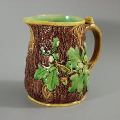 Minton Majolica Oak Jug Pitcher with Snail Handle - 2727512