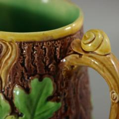 Minton Majolica Oak Jug Pitcher with Snail Handle - 2727513