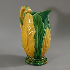 Minton Majolica Wheat And Leaves Jug Pitcher - 3488861