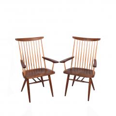 Mira Nakashima Pair New arm chairs design by George Nakashima - 1252398