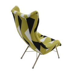 Miroslav Navratil Miroslav Navratil Black Lacquered Steel And Cotton ArmChair Czechoslovakia 60s - 868850