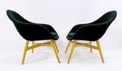 Miroslav Navratil Pair of Green Mid Century Armchairs by Miroslav Navratil - 2517605