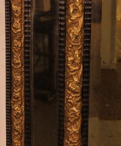 Mirror With Sculpted Coper And Ebony Wood Decoration Early 19th Century - 3821802