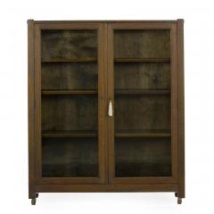 Mission Arts Crafts Oak Antique Bookcase Bookshelf Cabinet 20th Century - 1040514