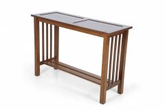 Mission Style Console Hall Table With Lower Shelf - 3171761