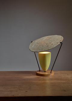 Mitchell Bobrick Mitchell Bobrick yellow ceramic table lamp with epoxy shade USA 1950s - 793071