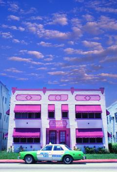 Mitchell Funk Art Deco District Miami Beach in the 80s Pinks and Blues - 3252444