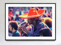 Mitchell Funk Black Hippie Red Sombrero n Flute Central Park Music Festival 60s Celebration - 3591672