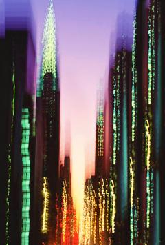 Mitchell Funk Chrysler Building Blue Zoom New York Skyline Abstract Photography - 3873346