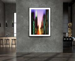 Mitchell Funk Chrysler Building Blue Zoom New York Skyline Abstract Photography - 3873348