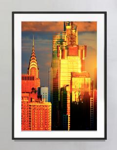 Mitchell Funk Chrysler Building Spire Glowing in Gold Light Manhattan Skyline - 3997494