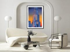 Mitchell Funk Chrysler Building and The Chase Bank Headquarters at Sunrise - 4301736
