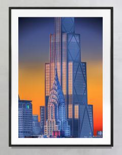 Mitchell Funk Chrysler Building and The Chase Bank Headquarters at Sunrise - 4301742