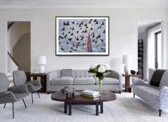 Mitchell Funk Chrysler Building with Flock of Birds Thrusting to the Sky Hahnemuhle Print - 4570948