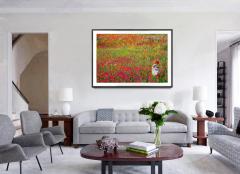 Mitchell Funk Colorful Field of Flowers with Redhead Child East Hampton Like Monet - 3557964