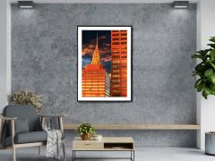 Mitchell Funk Early Morning Light Turns Chrysler Building Orange - 3894964