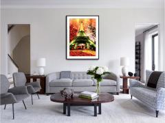 Mitchell Funk Eiffel Tower in Jackson Pollock Drip Lighting Paris France  - 4120452