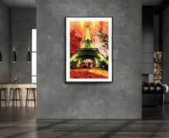 Mitchell Funk Eiffel Tower in Jackson Pollock Drip Lighting Paris France  - 4120453