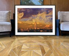 Mitchell Funk Empire State Building Bathed in Luminous Golden Light 1970s - 3602466