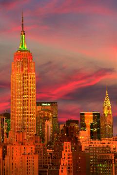 Mitchell Funk Empire State Building Chats with Chrysler Building - 3866681