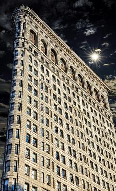 Mitchell Funk Flatiron Building with Dramatic Light Abstract Photography - 3242823