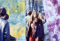 Mitchell Funk Hippies in Psychedelic Curtin Washington Square Park Manhattan 1969 - 3712377