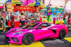Mitchell Funk Hot Pink Hot Car in Times Square Automotive 2023 - 3472795