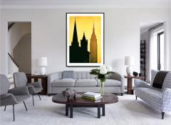 Mitchell Funk Inspiring Spires Empire State Building in New York City at Gold Sunset - 3429522