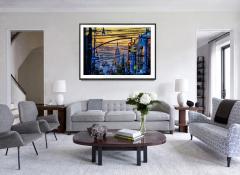 Mitchell Funk Manhattan Mid Town Skyline Seen from Brooklyn Fine Art Print - 4583804