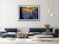 Mitchell Funk Manhattan Mid Town Skyline Seen from Brooklyn Fine Art Print - 4583805
