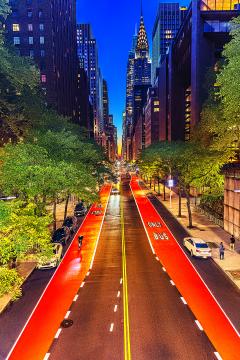 Mitchell Funk Manhattanhenge and the Illuminated Crown of the Chrysler Building - 3933342