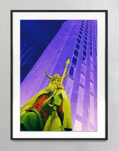 Mitchell Funk Moondog in Infrared Against Black Rock CBS Building Street People - 3515819