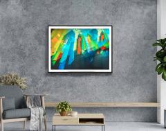 Mitchell Funk Multiple Exposure of the Chrysler Building in Bright Colors - 4436420