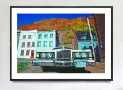 Mitchell Funk Quebec City with Vintage Car on Crisp Autumn Day 1977 - 3913375