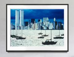 Mitchell Funk Sailboats in New York Harbor with Silver Water and Silver Light WTC - 3162671