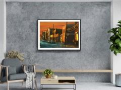 Mitchell Funk Street Art Literally Old Brooklyn Street with Dramatic Light - 4472392