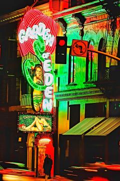 Mitchell Funk Strip Club Neon Sign on Skid Row San Francisco - 3553271