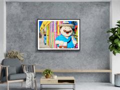 Mitchell Funk Surreal Encounter Street Photography of Sexy Girl and Clown - 4432309