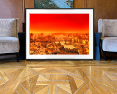 Mitchell Funk The Rebirth of the Renaissance Florence with Orange in the Sky 1990 - 3597690