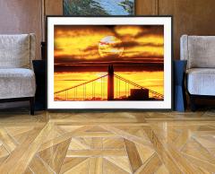 Mitchell Funk The Transience of Time Big Sun Over New York City Bridge - 3721406