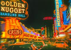 Mitchell Funk Vintage Las Vegas Golden Nugget Fremont Street at Night - 3205387