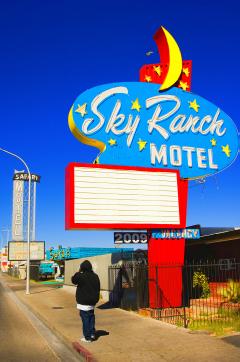 Mitchell Funk Vintage Las Vegas Motel Sign Mid Century Sky Ranch Motel - 3449586