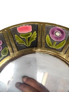 Mithe Espelt 1970s Studio Pottery ceramic wall mirror by Mithe Espelt - 4657480